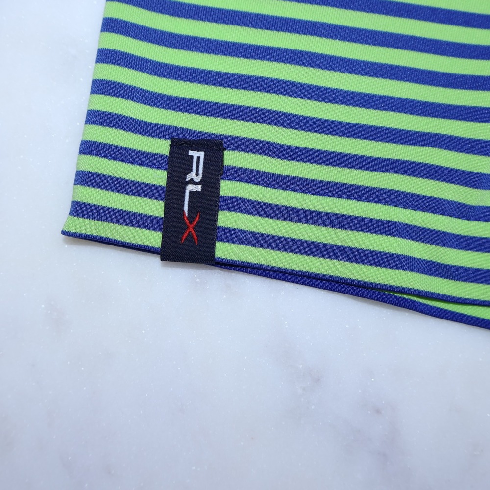 RLX Ralph Lauren Mens Medium Polo Shirt Striped HCC Country Club 1923 Maryland - Picture 11 of 12